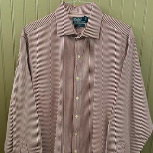 Vintage Ralph Lauren Polo Crest Logo Shirt Men Size XL Striped Button Checker